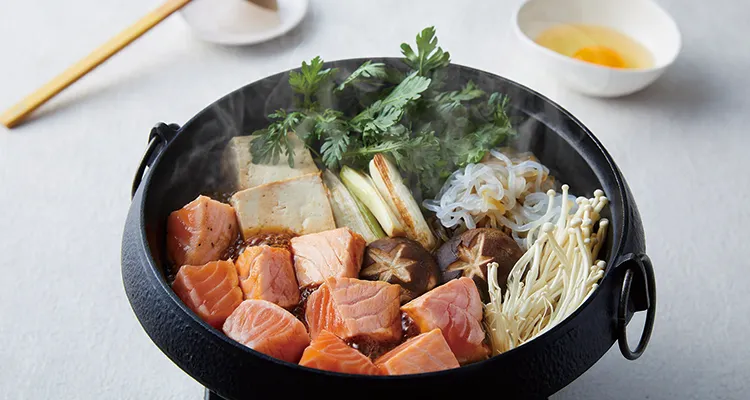 Salmon Sukiyaki サーモンのすき焼き
